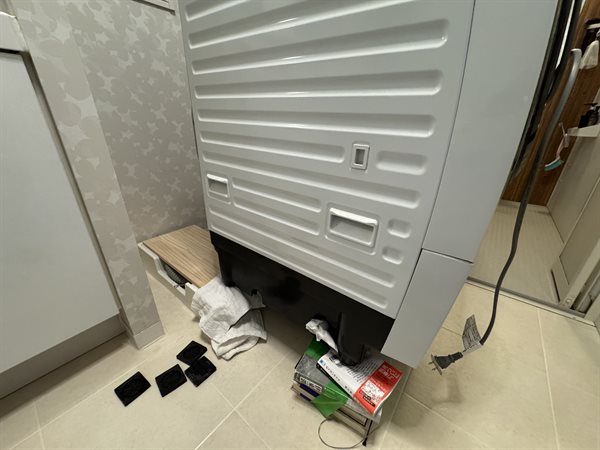 洗濯機の移動とVベルト購入